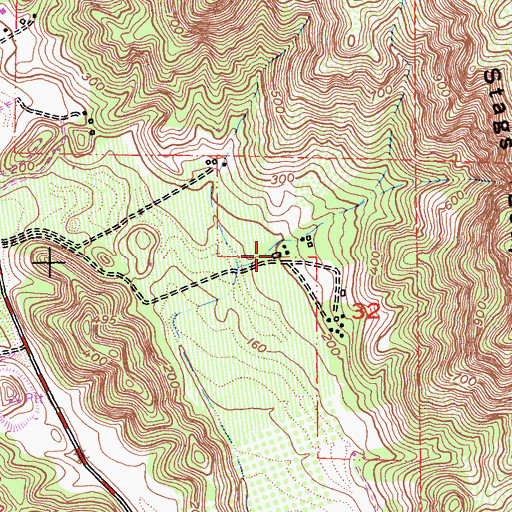 Topographic Map of Shafer Vineyards, CA