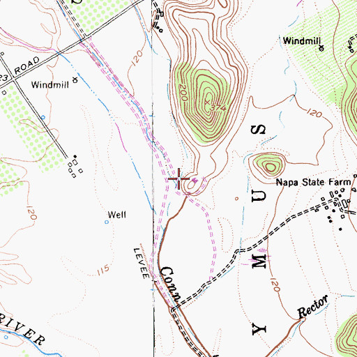 Topographic Map of Silver Oak Cellars, CA
