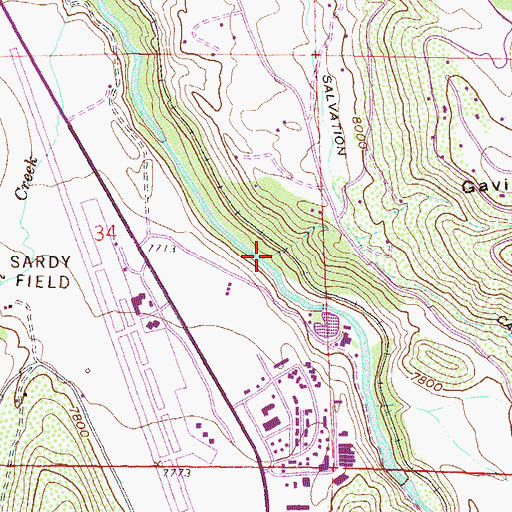 Topographic Map of Gavin Gulch, CO