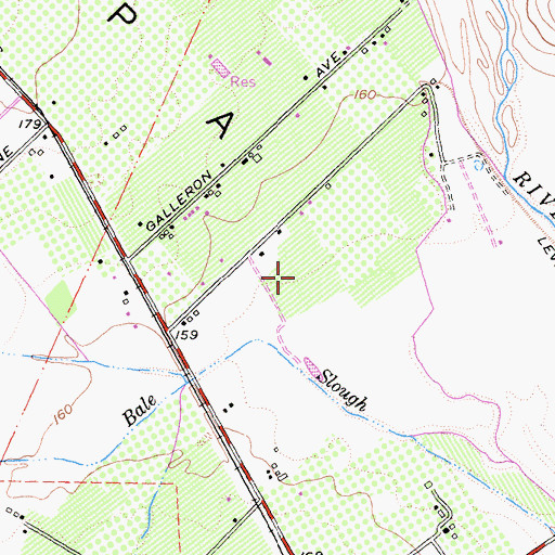 Topographic Map of Sullivan Vineyards, CA