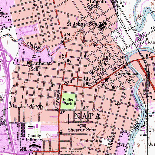 Topographic Map of Advent Christian Church, CA