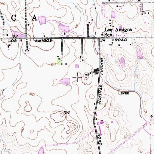 Topographic Map of Bouchard Vineyards, CA