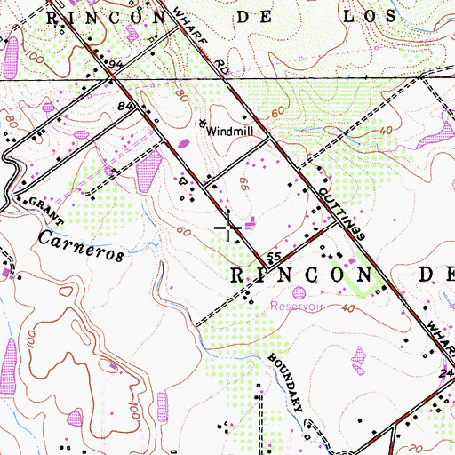 Topographic Map of Stone Bridge School, CA