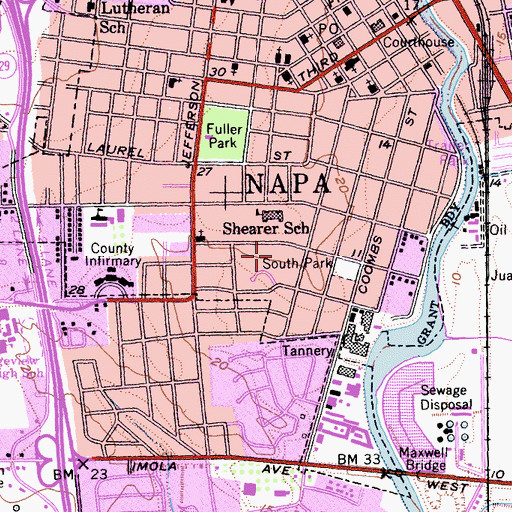 Topographic Map of Congregation Beth Sholom, CA