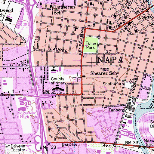 Topographic Map of Lutheran Church of the Redeemer, CA