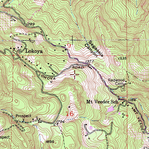 Topographic Map of Mayacamas Vineyards, CA
