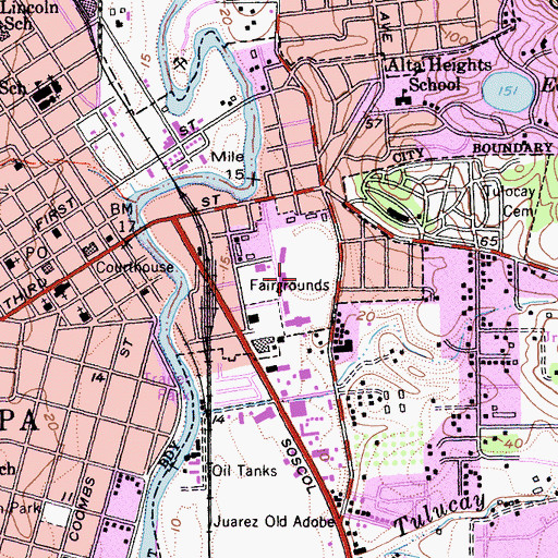 Topographic Map of Napa Valley Exposition, CA