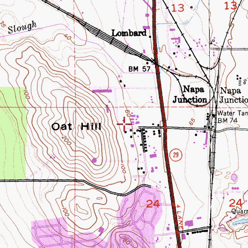 Topographic Map of Napa Junction Magnet Elementary School, CA