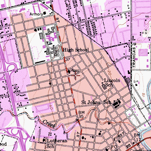 Topographic Map of Seventh Day Adventist Church, CA