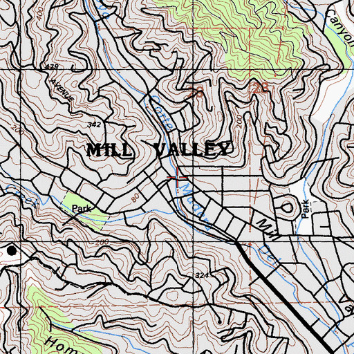 Topographic Map of Church of Our Lady of Mount Carmel, CA