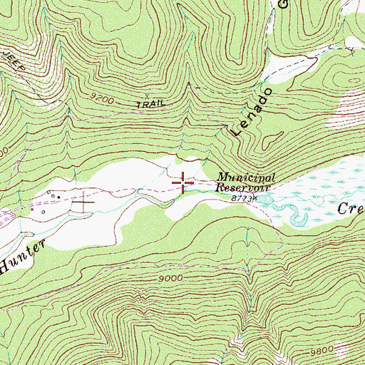 Topographic Map of Lenado Gulch, CO