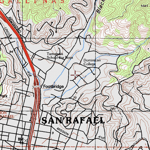 Topographic Map of Guzman Hall, CA
