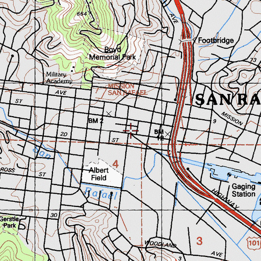 Topographic Map of Nanaguanui (historical), CA