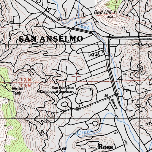 Topographic Map of Saint Nicholas Orthodox Church, CA
