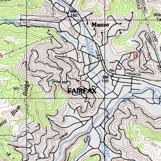 Topographic Map of Seventh Day Adventist Church, CA