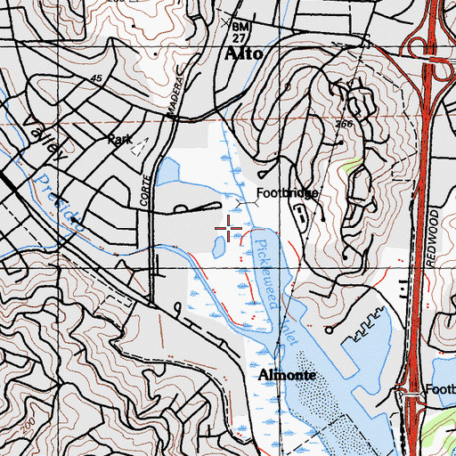 Topographic Map of Bayfront Park, CA