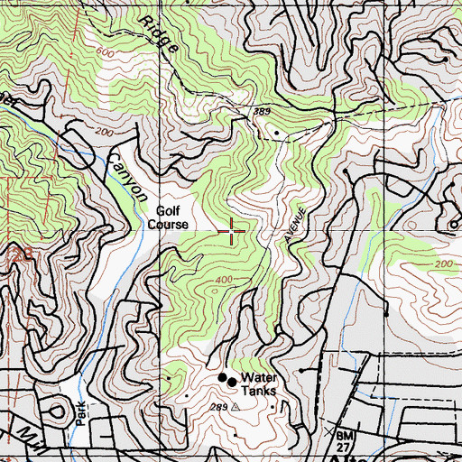Topographic Map of Camino Alto Preserve, CA