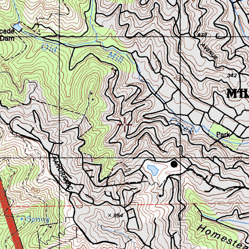 Topographic Map of Earnscliffe Park, CA