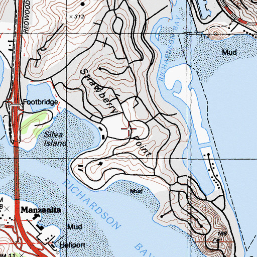 Topographic Map of Golden Gate Baptist Theological Seminary Northern California Campus, CA