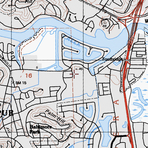 Topographic Map of Mewah Mountain Opportunity High School, CA