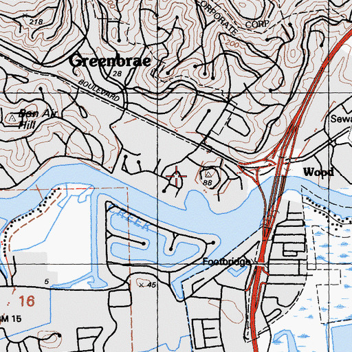 Topographic Map of Niven Park, CA