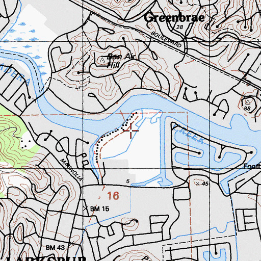 Topographic Map of Piper Park, CA
