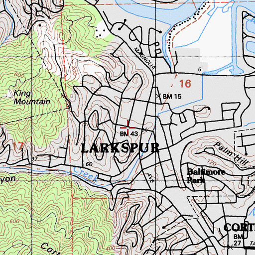 Topographic Map of Saint Patricks Catholic Church, CA