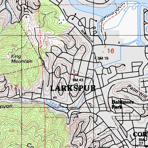 Topographic Map of Saint Patrick School, CA