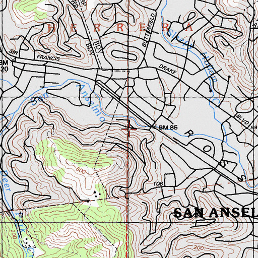 Topographic Map of Lonsdale Station Park, CA