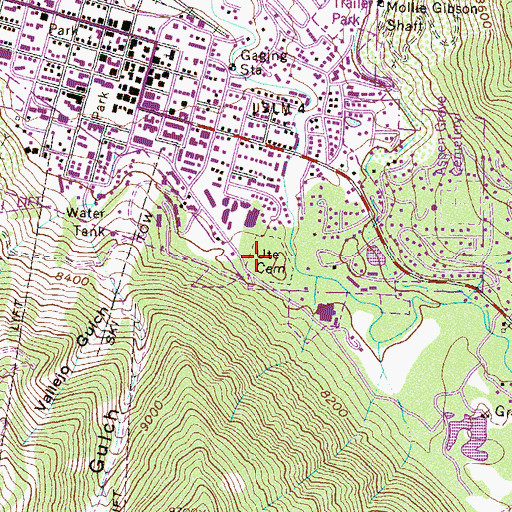 Topographic Map of Ute Cemetery, CO