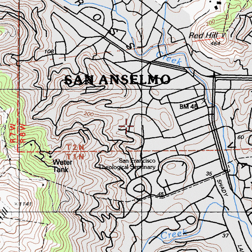 Topographic Map of Robson Park, CA