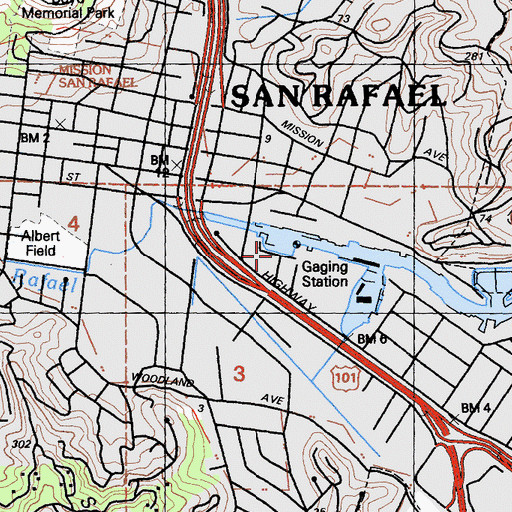 Topographic Map of Beach Park, CA
