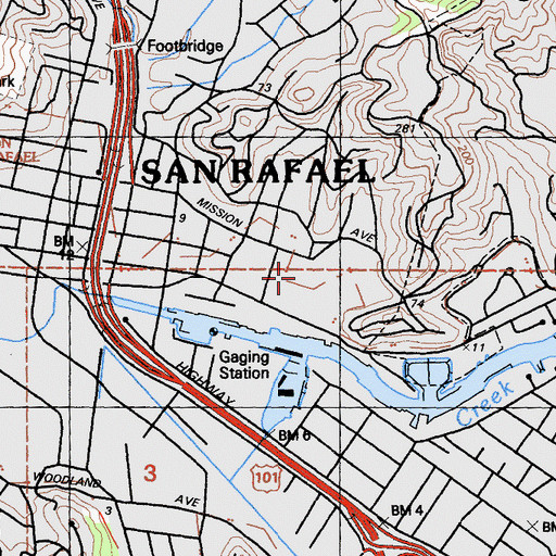 Topographic Map of Madrone High School, CA