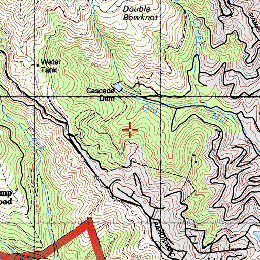 Topographic Map of Tenderfoot Trail, CA
