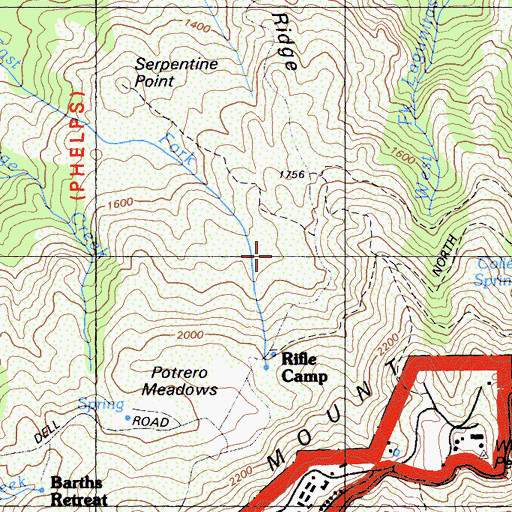 Topographic Map of Azalea Flat, CA