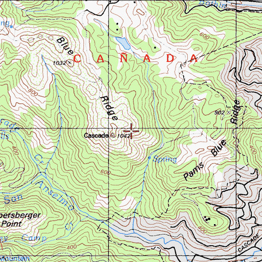Topographic Map of Cascade Canyon Preserve, CA