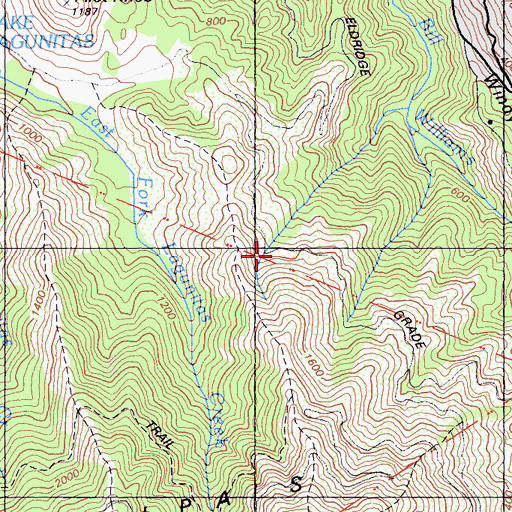 Topographic Map of Eckerts Camp, CA