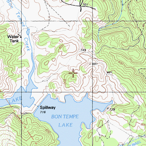 Topographic Map of Hidden Cove Trail, CA