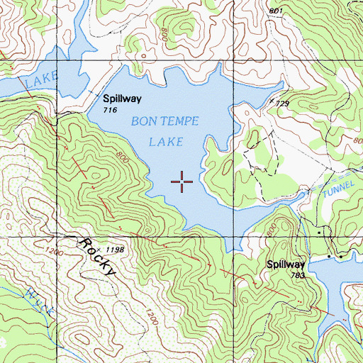 Topographic Map of Pine Point, CA