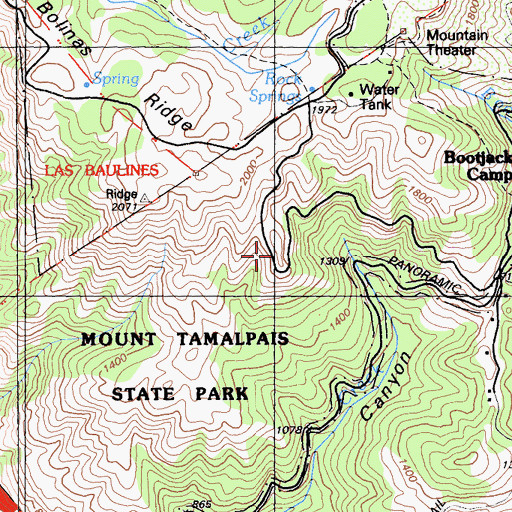 Topographic Map of Trojan Point, CA