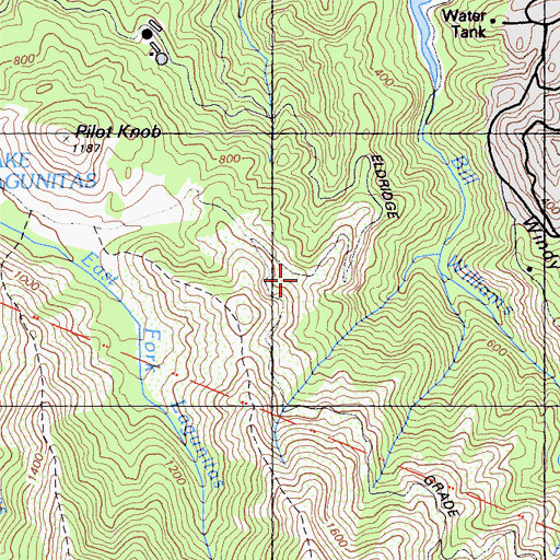 Topographic Map of Tuckers Camp, CA