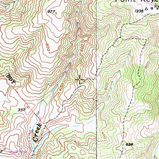 Topographic Map of Bucklin Trail, CA