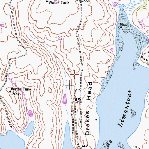 Topographic Map of Drakes Head Trail, CA