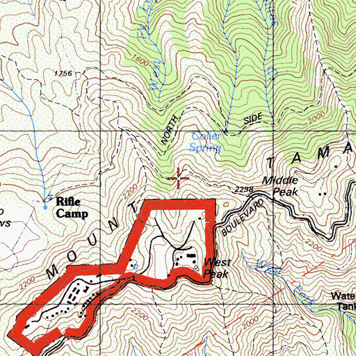 Topographic Map of International Trail, CA