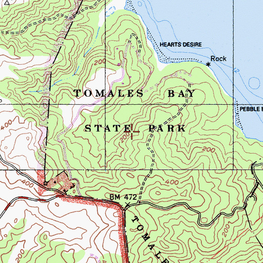 Topographic Map of Jepson Memorial Grove, CA