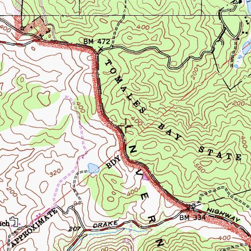 Topographic Map of Johnstone Trail, CA