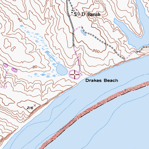 Topographic Map of Kenneth C Patrick Visitor Center, CA