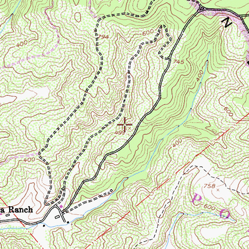 Topographic Map of Laguna Trail, CA