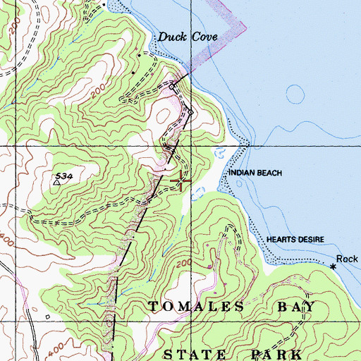 Topographic Map of Loop Trail, CA