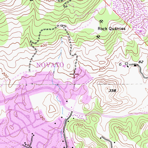 Topographic Map of Partridge Knolls Mini Park, CA